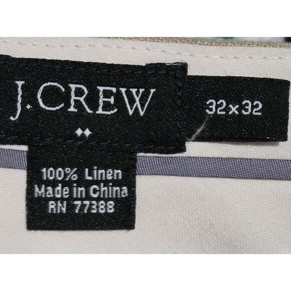 J Crew Mens Linen Pants 32x32 (34×31)  Chino Tan Straight Leg Trousers - Picture 10 of 13